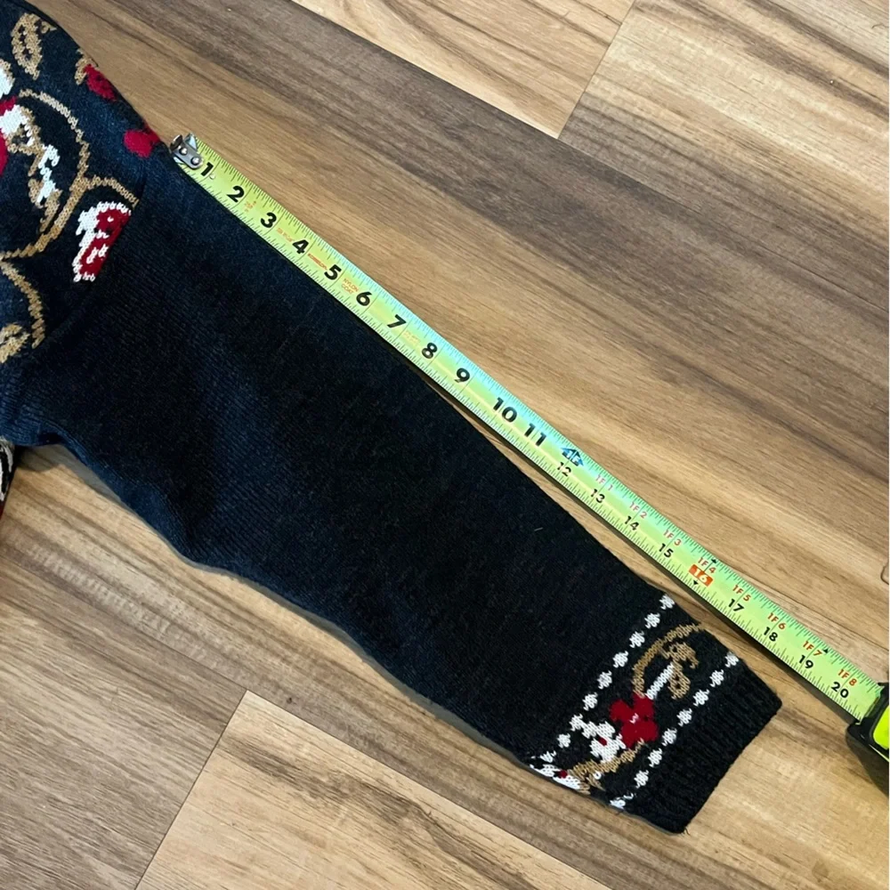 Vintage Panther Nordic Floral Cardigan Sweater Large - Picture 12 of 13